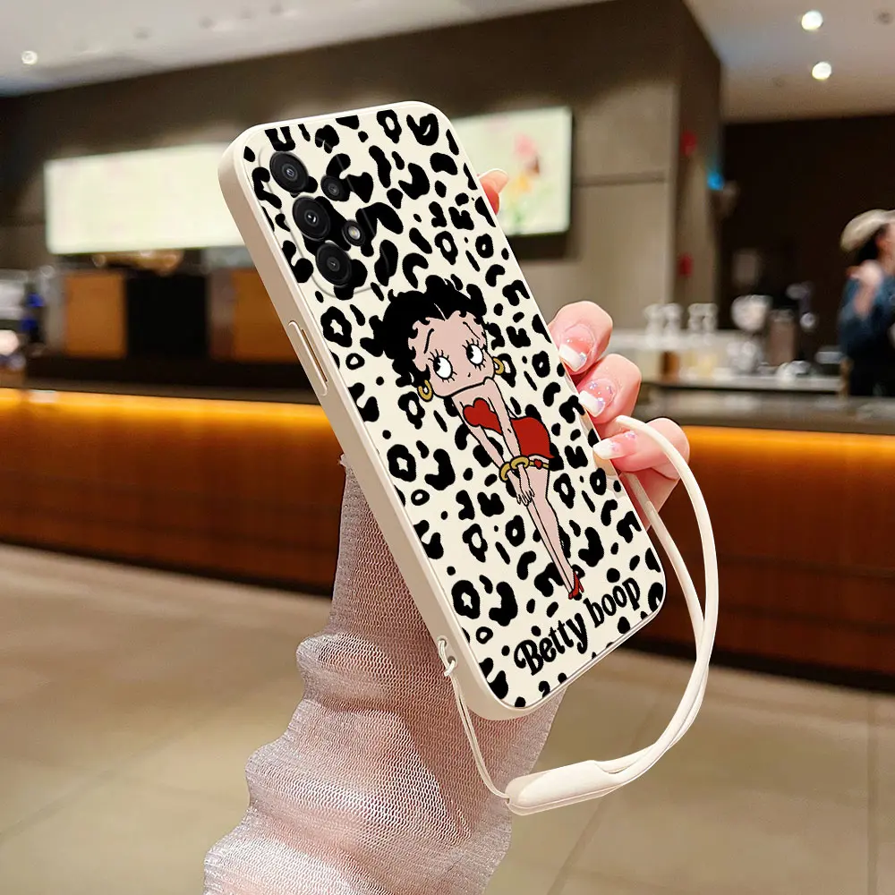 Sexy Betty Phone Case for Oneplus Nord 3 2 9 8T 8 Pro 5G Liquid Soft Silicone Cover With Hand Strap