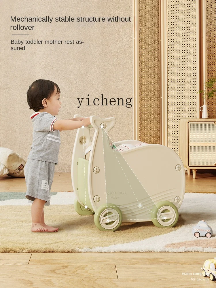 Tqh Baby Walker Infant Baby Carriage Multi-Functional One One-Year-Old Birthday Gift Walking Toy Car