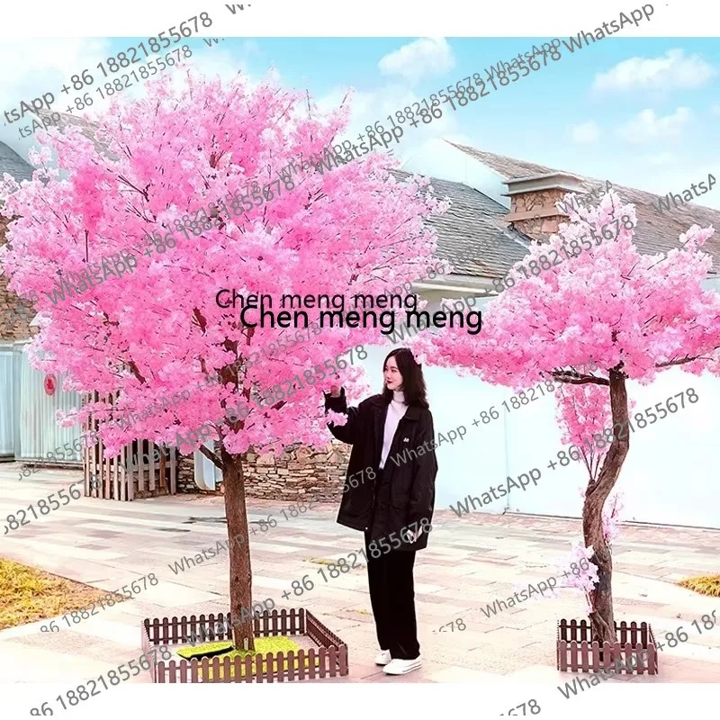 

X Simulation cherry blossom tree, large fake tree interior decoration shopping mall hotel living room decoration, landscaping