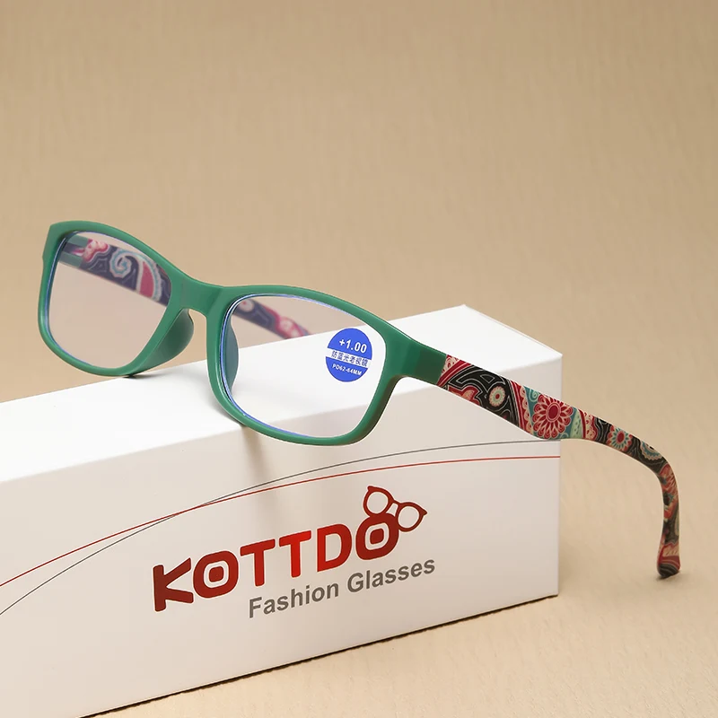 Gafas de lectura para presbicia de alta definición con estampado Retro, antiazules, para hombres, previenen la fatiga, gafas de lectura para mujeres