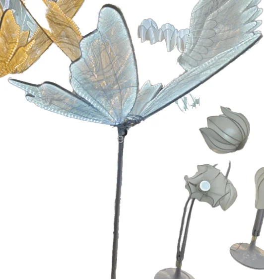 suitable for aisle wedding event decoration, giant luminous hanging butterfly light stand, used for lantern decoration weddings