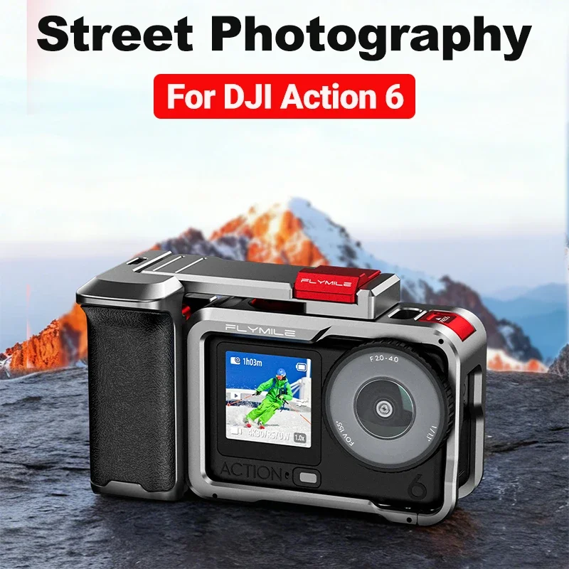 for-dji-osmo-action-6-street-handle-expansion-frame-photography-handle-grip-rabbit-cage-with-lens-cover-camera-accessories
