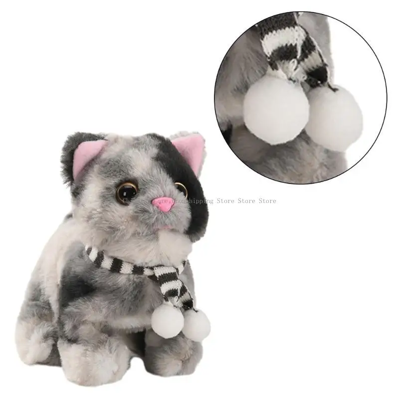 Meowing Plush Toy Simpatico animale Musicale Giocattolo da passeggio elettrico Regalo