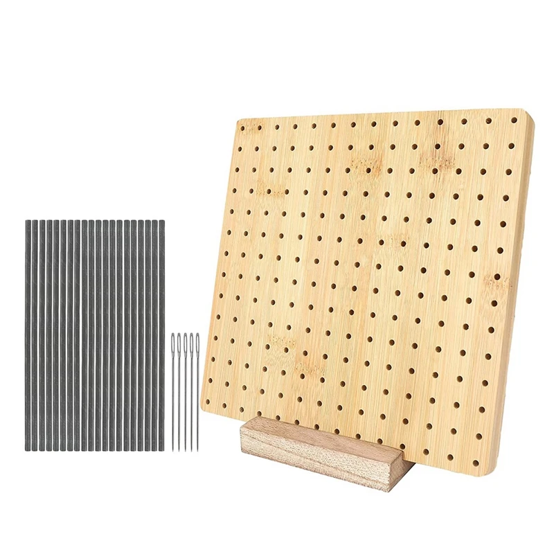 

Stereotyped Wood Board With Stainless Steel Rod Pins For Woolen Knitting Sewing Crafting DIY