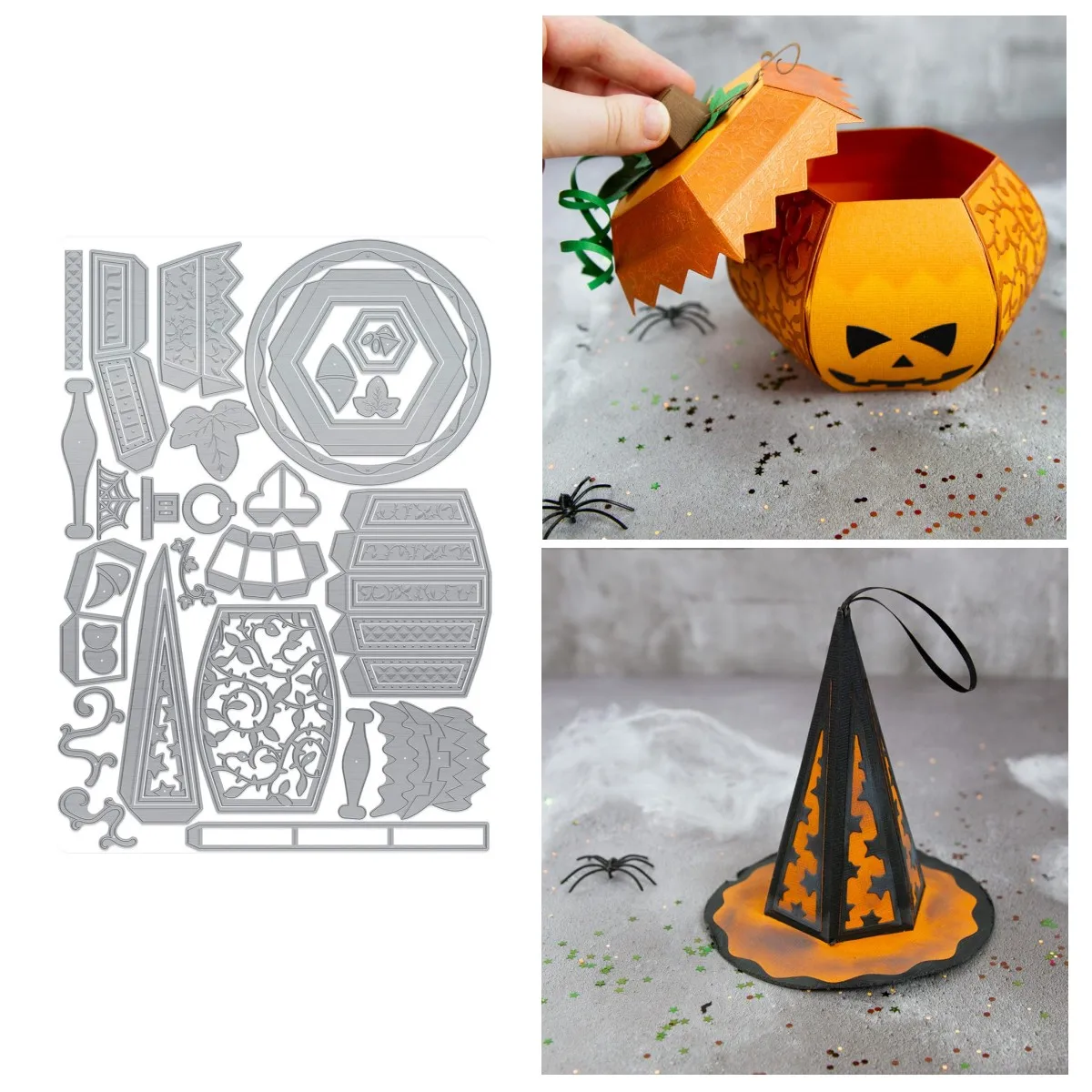 

2024 New Haunted Halloween Pumpkin Metal Cutting Dies For DIY Decorating Scrapbook Paper Card Album Embossing Craft Cut Die