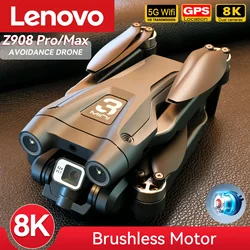 Lenovo-Z908Pro Pro Max Drone, Câmera HD Profissional, Evitar Obstáculos Sem Escova, Óptica Aérea, Quadcopter Dobrável, 8K, 5000m