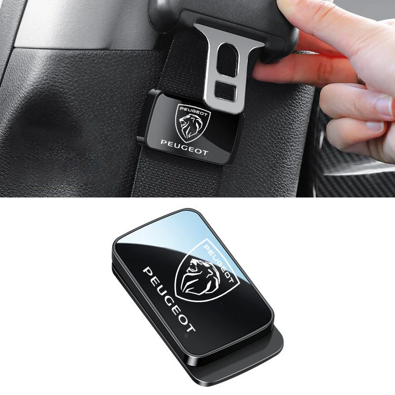 Magnetic Car Seat Belt Holder Stabilizer Adjustable Fastener Clip For Peugeot 106 206 306 406 107 207 307 407 301 308 2008 3008