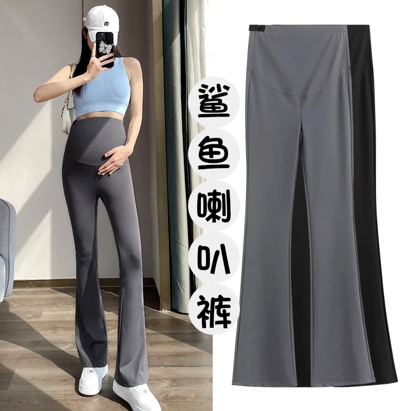 Laars Gesneden Nylon Legging Voor Moederschap Lente Zomer Verstelbare Elastische Taillebroek Voor Zwangere Vrouwen Hot Slim Fit Zwangerschapskleding