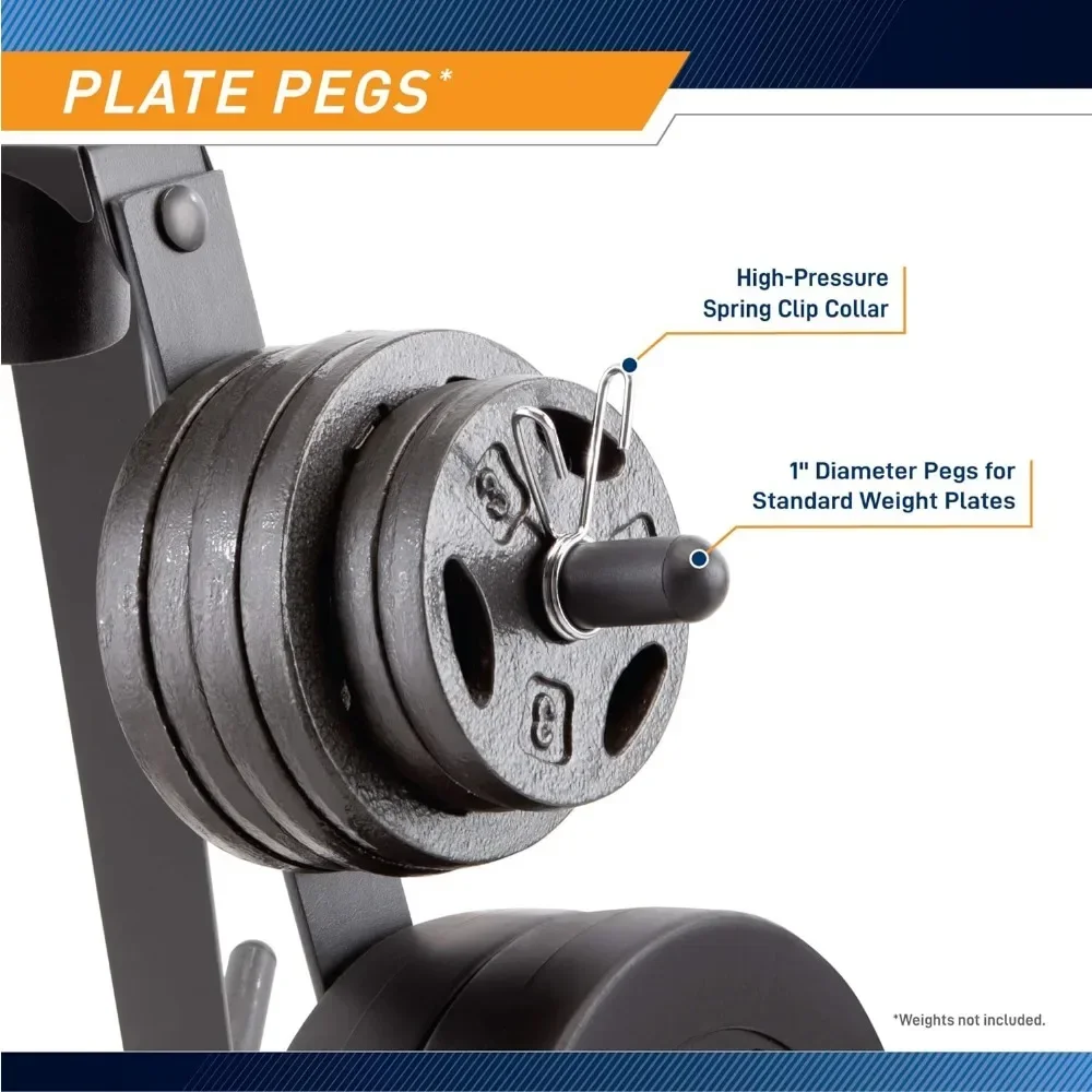 

-Plate Tree For Standard Size Weight Plates/Storage Rack For Exercise Weights PT-36 Dark Grey, 34.00 X 9.00 X 4.00"