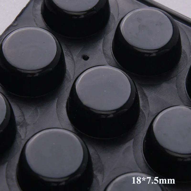 50Pcs 18x7.5MM Self Adhesive Silicone Rubber Feet Pads Furniture Laptop Drawer Bumpers Shock Absorber Door Stop Device Anti-Slip