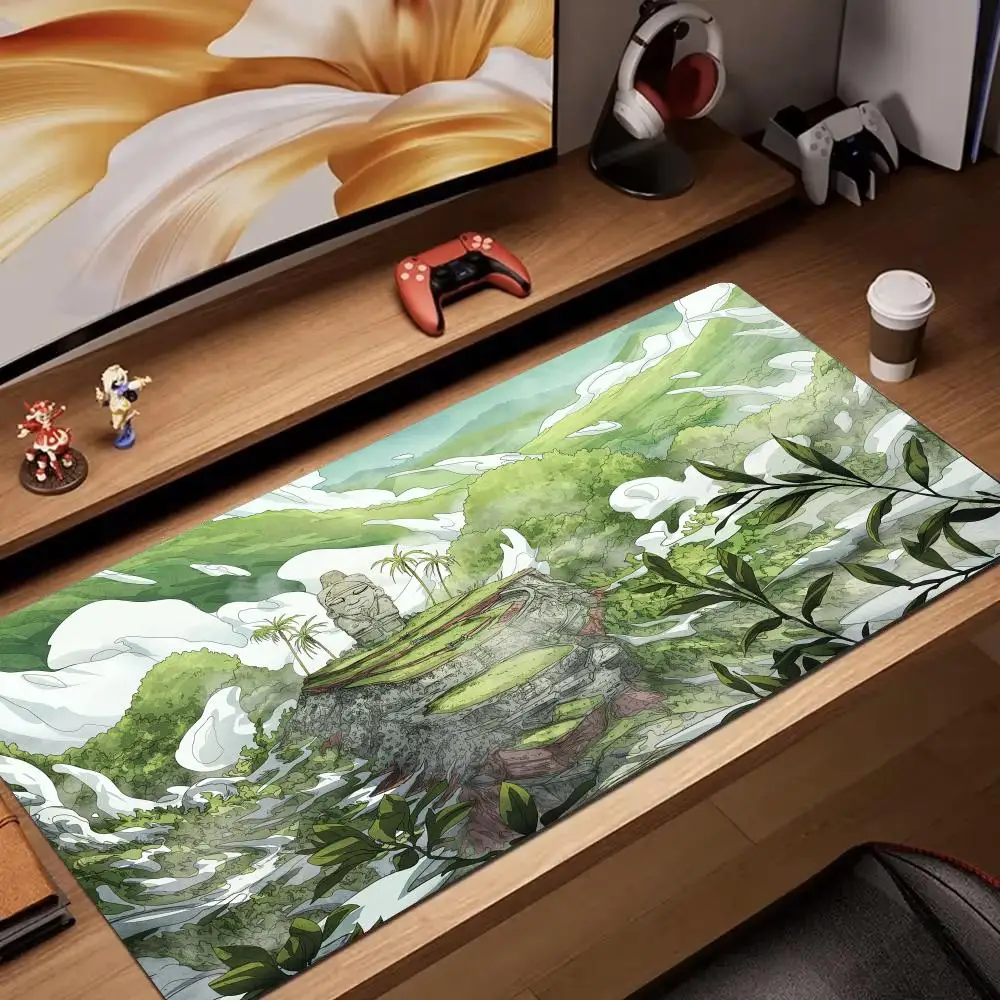 

Fantasy illustration design office Mouse Pad rubber anti-slip Desk Mat gamer pc accessories Gaming mat keypad expansion mousepad