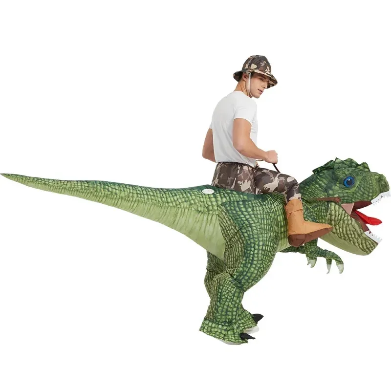 Dinosaur Inflatable Costume Riding T Rex Air Blow up Costumes Funny Party Halloween Costume for Adult