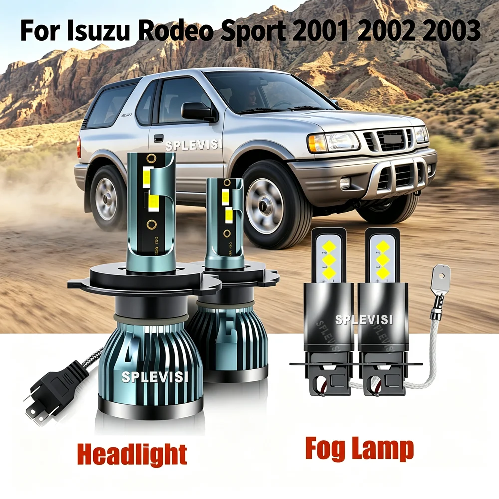H4 H3 Headlight Fog Direct Replace Light High Performance Long Lasting for Safe Driving For Isuzu Rodeo Sport 2001 2002 2003