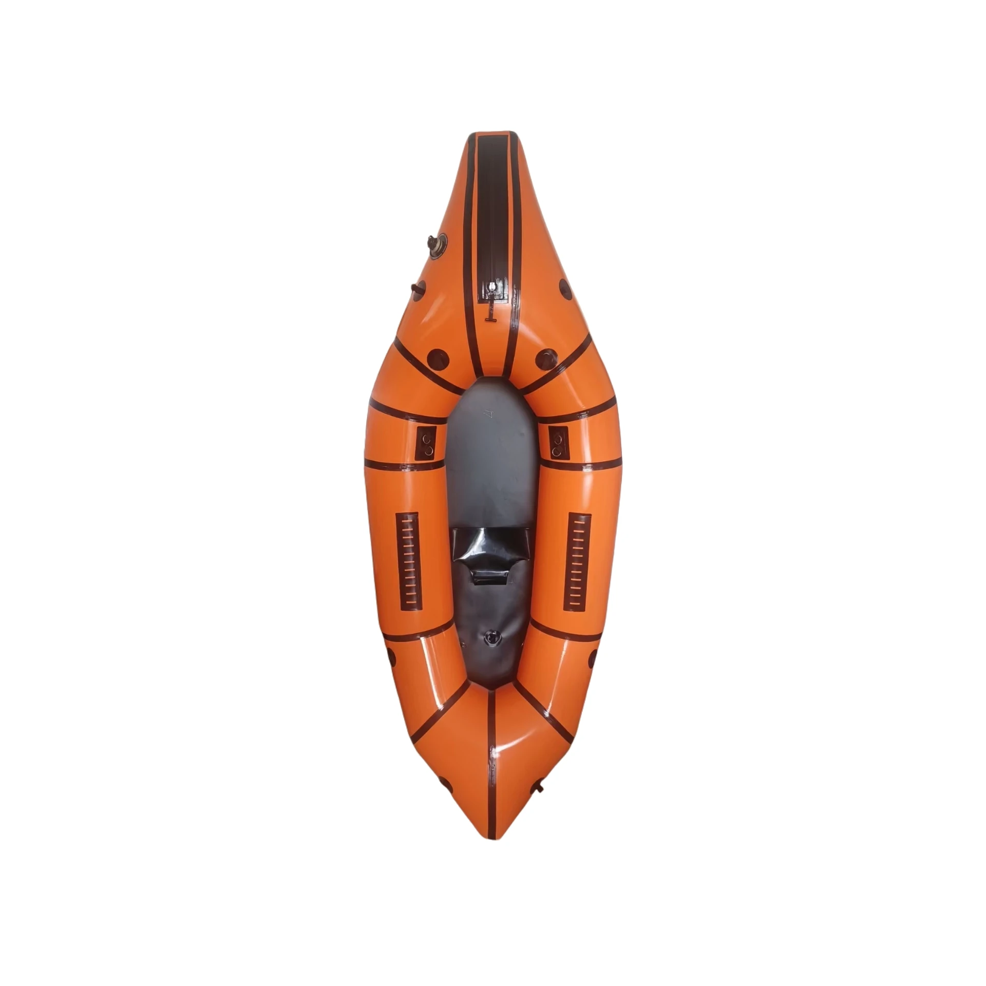 210 D TPU Self-Bailing White Water Raft 1-Person Packraft With Repair Kit