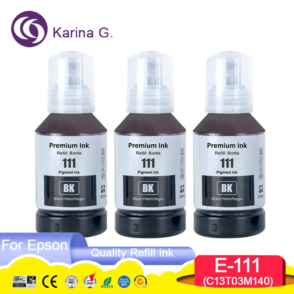

111 C13T03M140 T03M Совместимые сменные чернила для Epson EcoTank ET-M1100/M1120/M1140/M1170/M1180/M2120/M2140/M2170/M3140/M3170/M3180