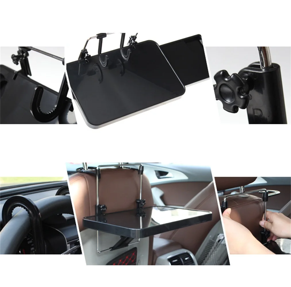 Car Laptop Food Holder Seat Steering Wheel Computer Notbook Table Work Desk Multipurpose Foldable Drink Dining Tray Stand