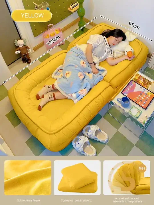 #High Quality Indoor Cloth Lazy People Style Lazy Sofa Adjustable Sofa Chair Kennel Bedroom Reading Balcony Leisure Small Sofa
