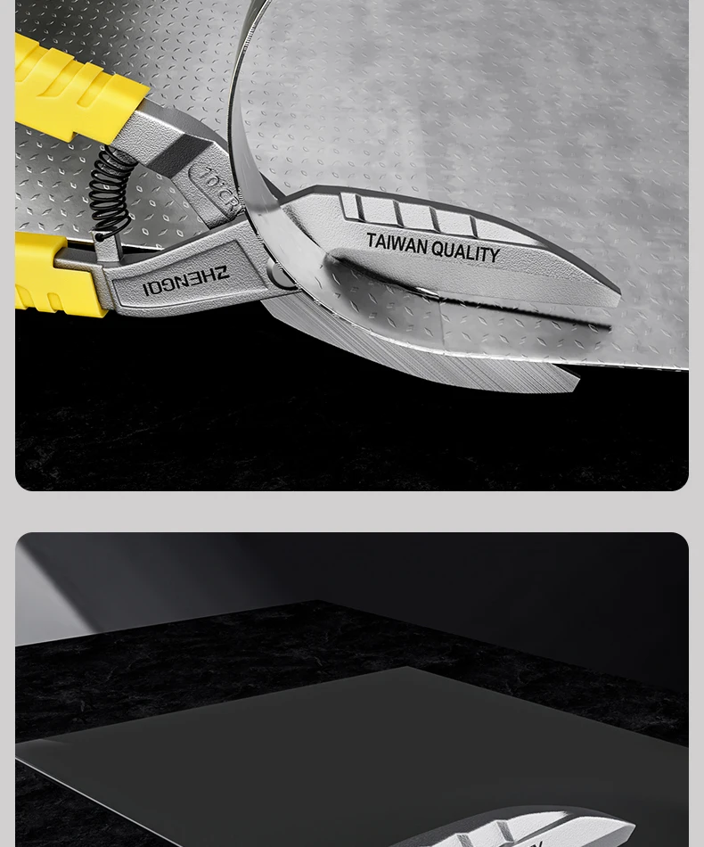 Blechschere für Industrielle Anwendungen: Robuste Schere für Eisenblech, Aluminium, Schnallenplatten, Edelstahl & Draht – Detail 8