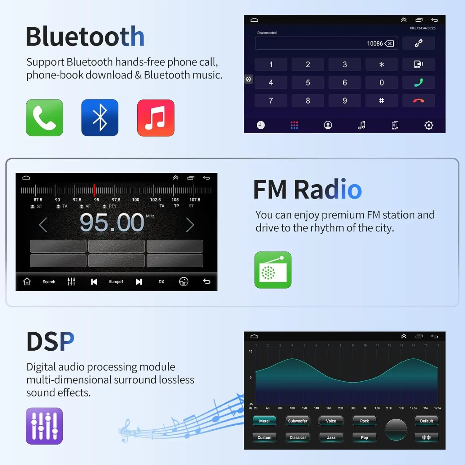 أندرويد مشغل وسائط متعددة للسيارة ، راديو سيارة 2Din ، سيارة ستيريو ، فولكس فاجن ، سكودا اوكتافيا ، جولف 5 ، 6 ، باسات ، بولو ، جيتا ، 7" #4