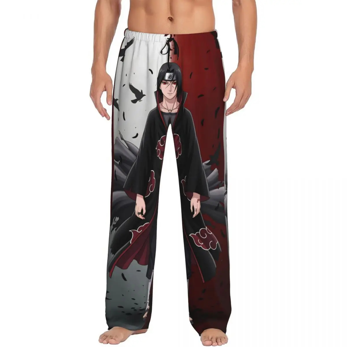 

Мужские пижамные штаны N-Narutoes Uchihas Sasuke: эластичные, с карманами, для сна и отдыха, в стиле аниме/манга