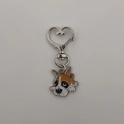 Boxer Shih Tzu Dog Keychain Animal French Bulldog Chow Chow Rotatable Key Ring Pet Lover Gift