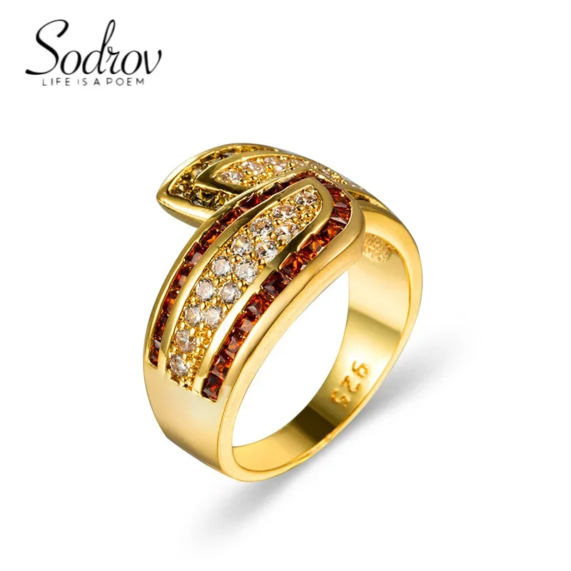 SODROV Classic 18K Gold Color Jewelry Ring