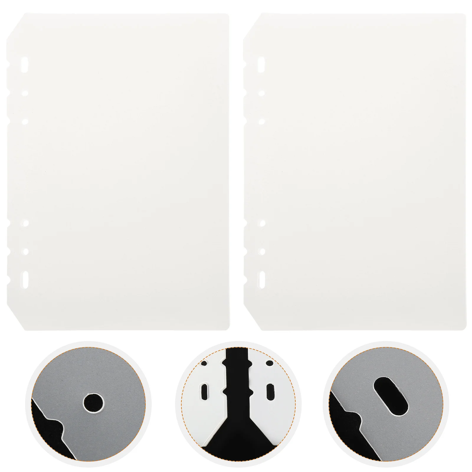 

12Pcs Plastic Binder Dividers 6-Holes Punched Page Markers for Notebooks Journals Document Separation Binder Dividers