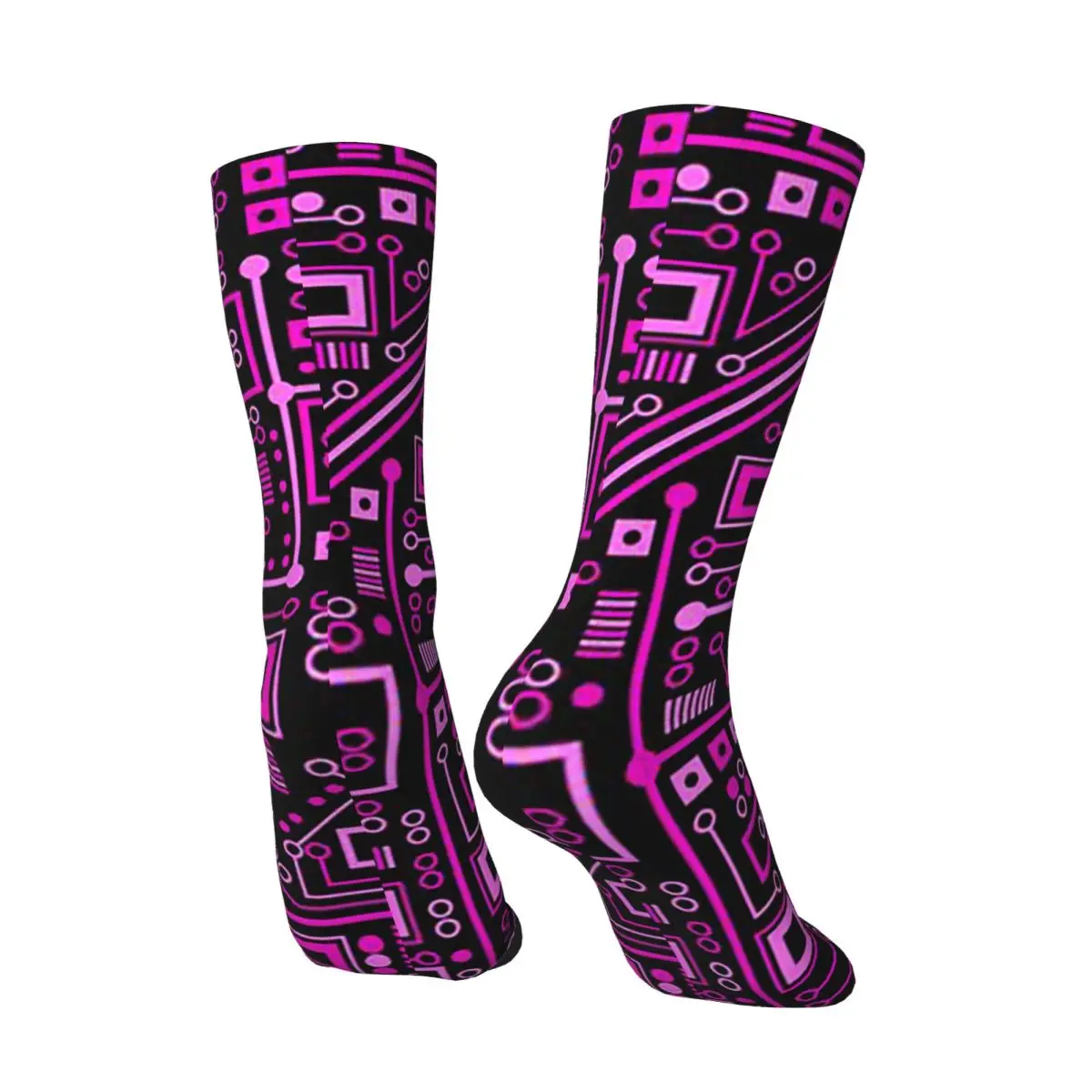 All Seasons Circuit Board Socks Harajuku Sport Middle Tube Socks Super Soft Stockings for Men Women Valentine's Day Gifts