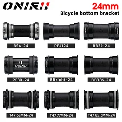 ONIRII Ceramic Bike Bottom Bracket 24mm BSA 86-92 BB30 T47 Threaded Press-in Lock Steel Bearing BB for MTB Road Bicycle Part NEW