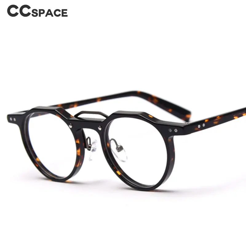 

49827 Retro Rice Nail Round Acetate Glasses Frames Men Women Fashion Computer Eyeglasses