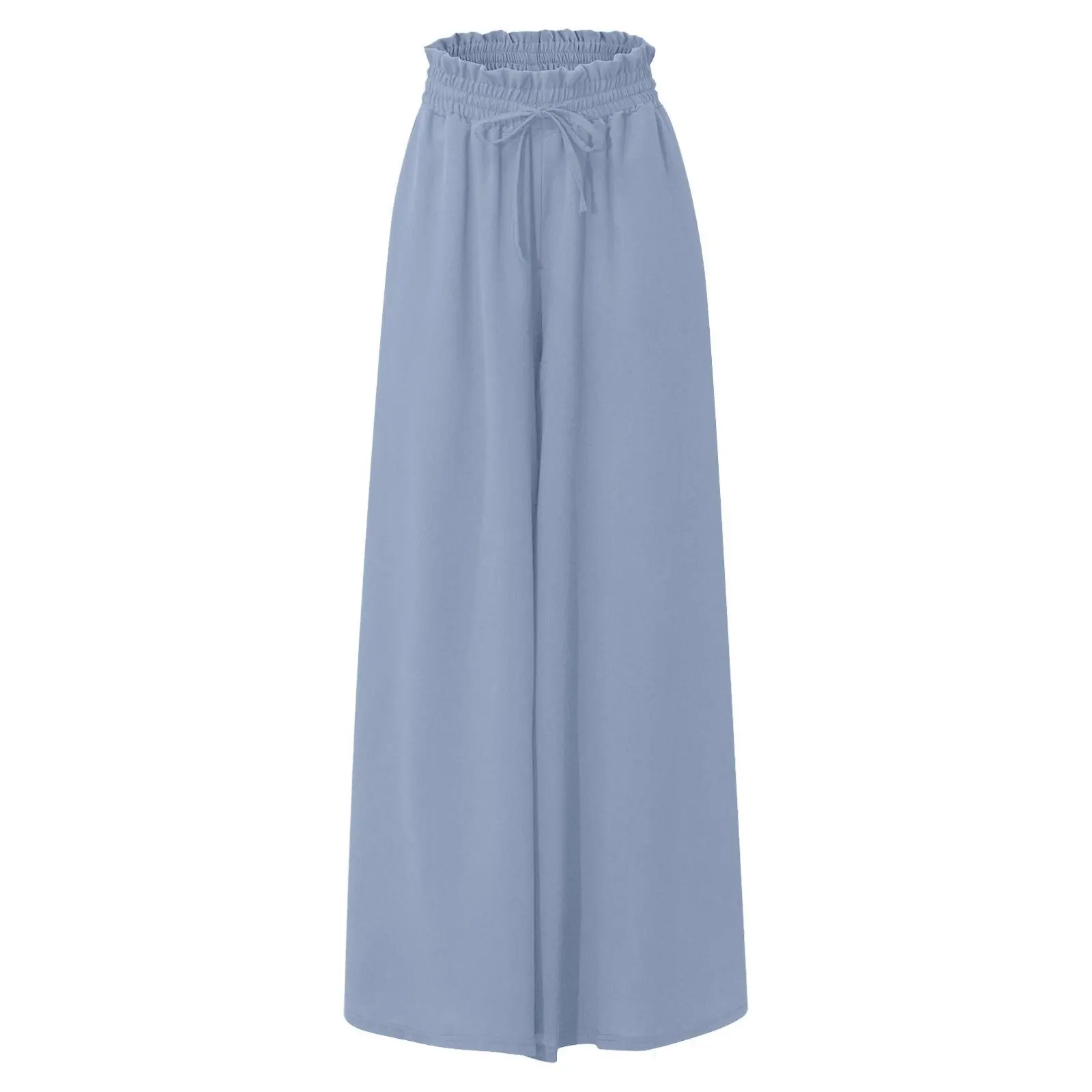 Women's High Waist Elegant Solid Color Pocket Pants Casual Fashionable Workplace Versatile Wide Leg Trousers