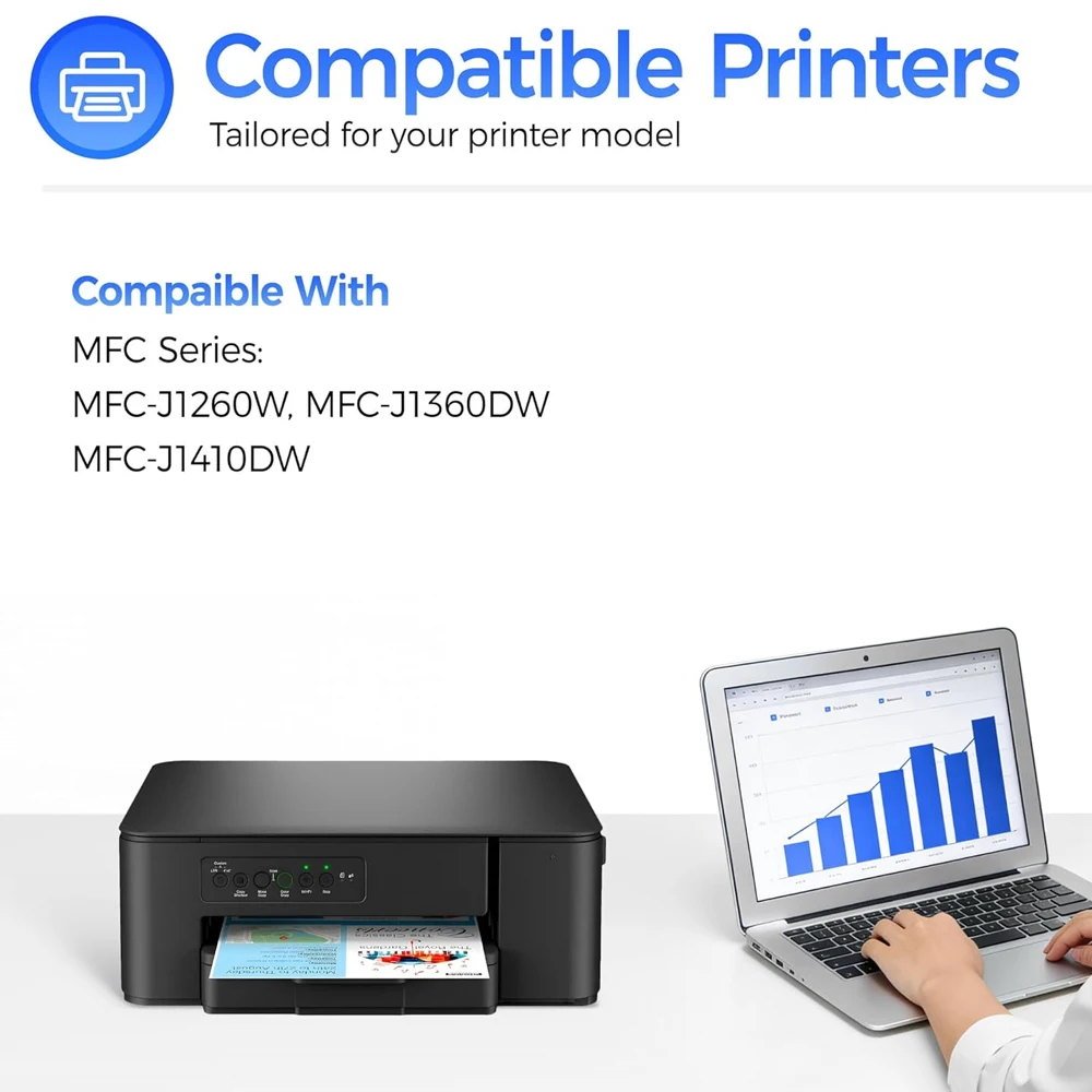 Tatrix High Capacity LC501XL 501XL Compatible Ink Cartridge For Brother MFC-J1260W/MFC-J1360DW MFC-J1410DW Printer