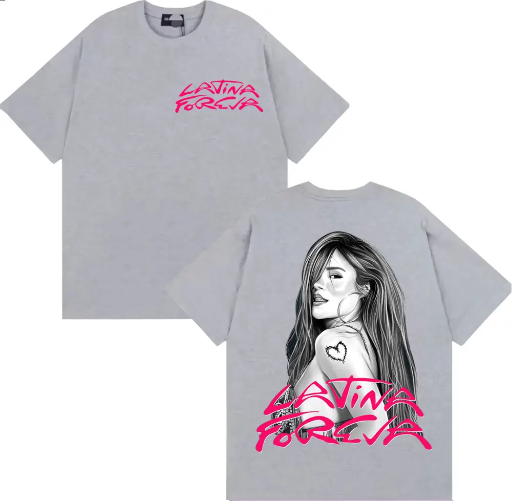 Karol G Tropicoqueta 2025 ألبوم جديد بلايز الرجال النساء الملابس خمر الهيب هوب فضفاض تي شيرت الصيف 100% القطن رائجة البيع تي شيرت #4