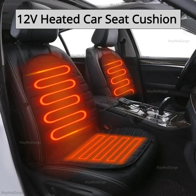 Car Heated Seat Cushion 12V Winter Seat Heater Car Electric Heating Cushion Covers Auto Styling Winter Pad Cushions Accessories