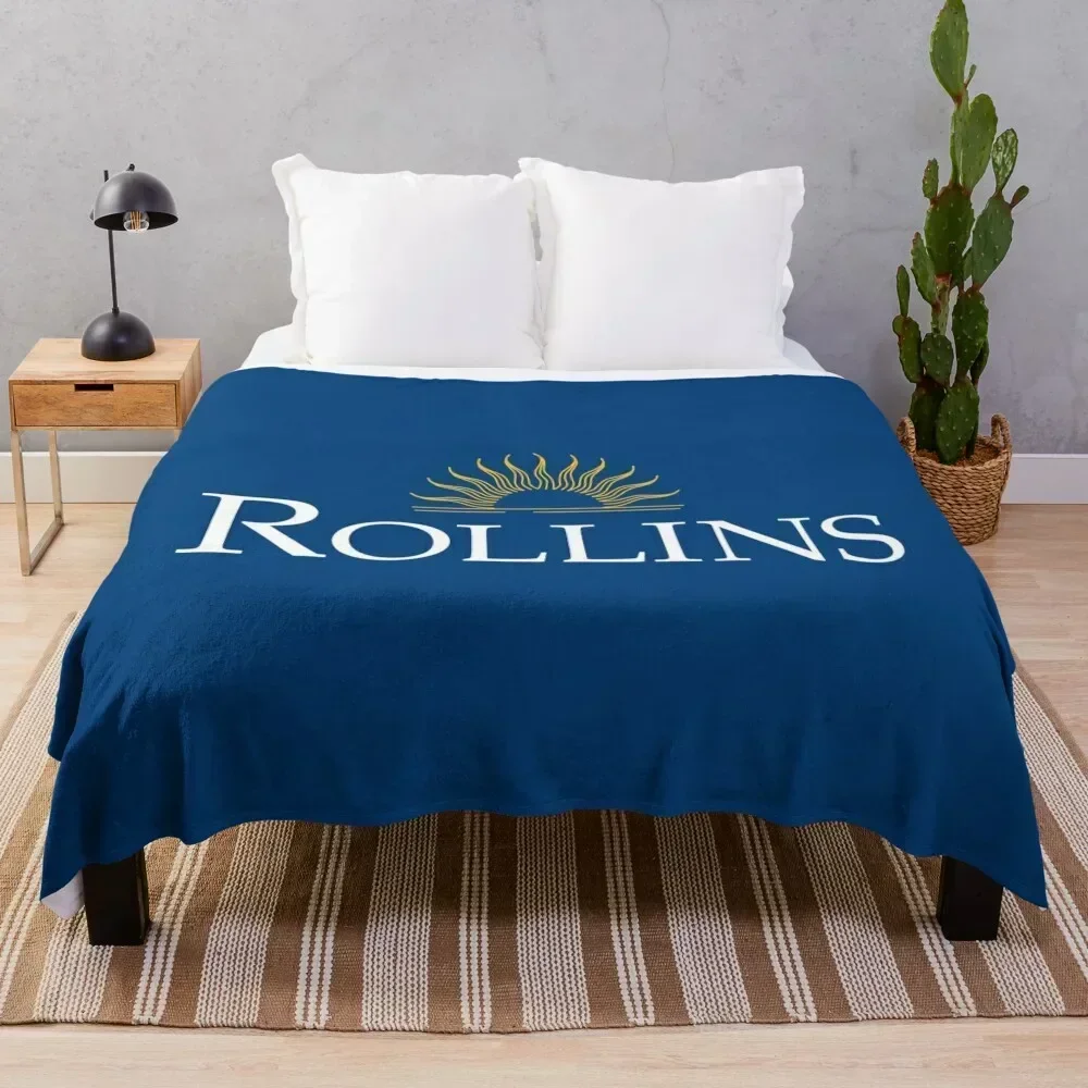 

Rollins College Throw Blanket Portable Lightweight Blanket for Travel Camping