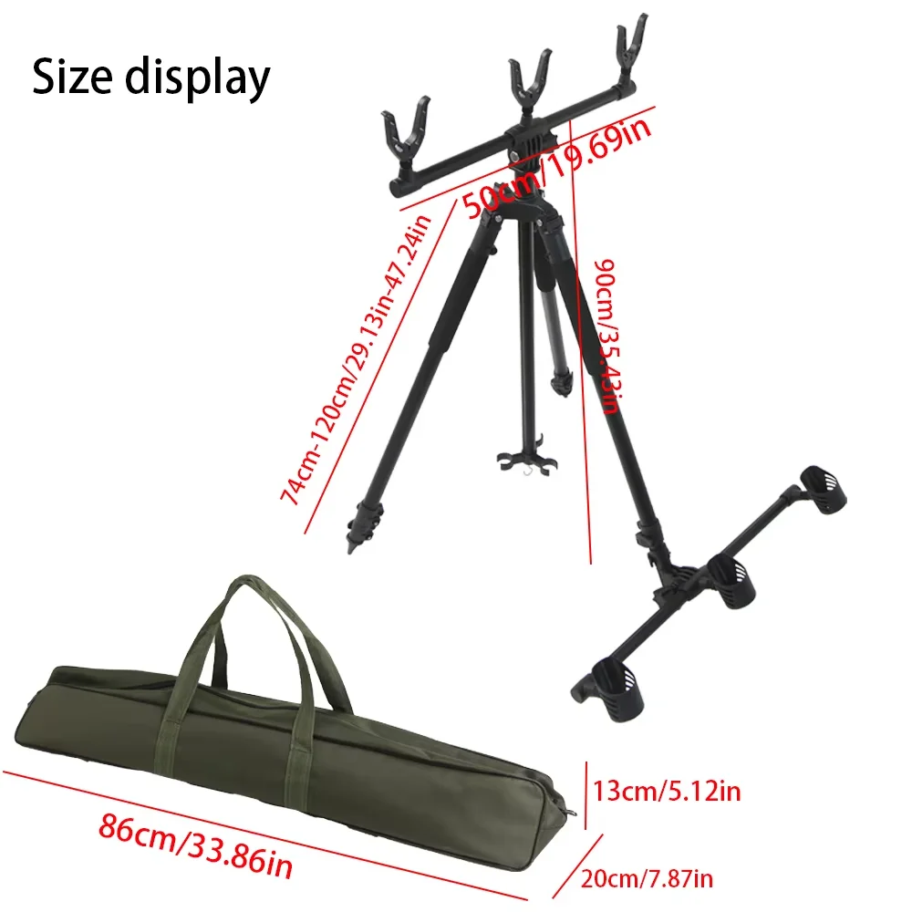 

Black Aluminum Alloy Portable Ultrashort Folding Fishing Rod Tripod Stand Sea Pole Bracket