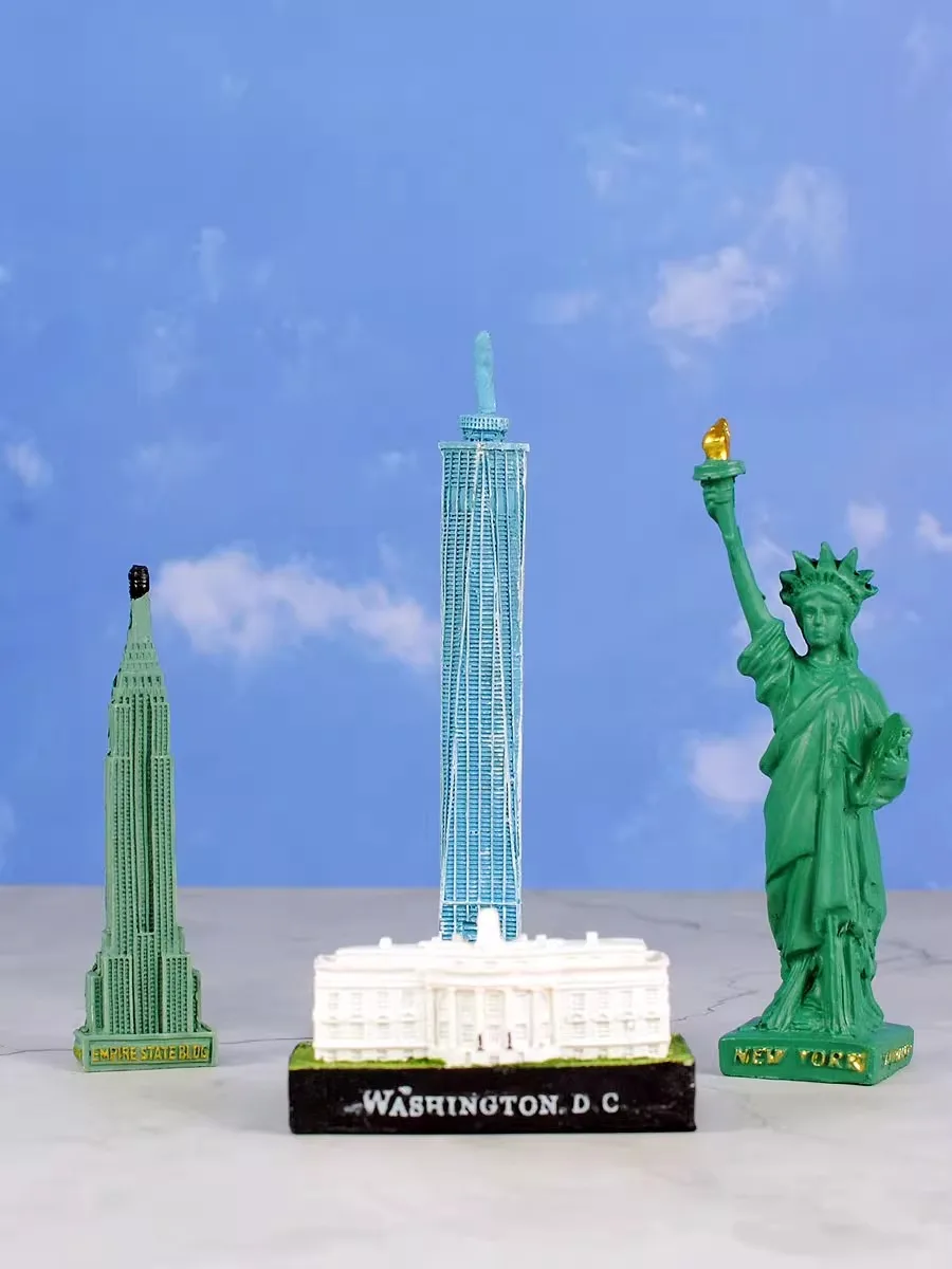 World renowned architectural ornament,Statue of Liberty,Eiffel Tower,Triumphal Arch,Pyramid,Colosseum resin Arts,home decor gift