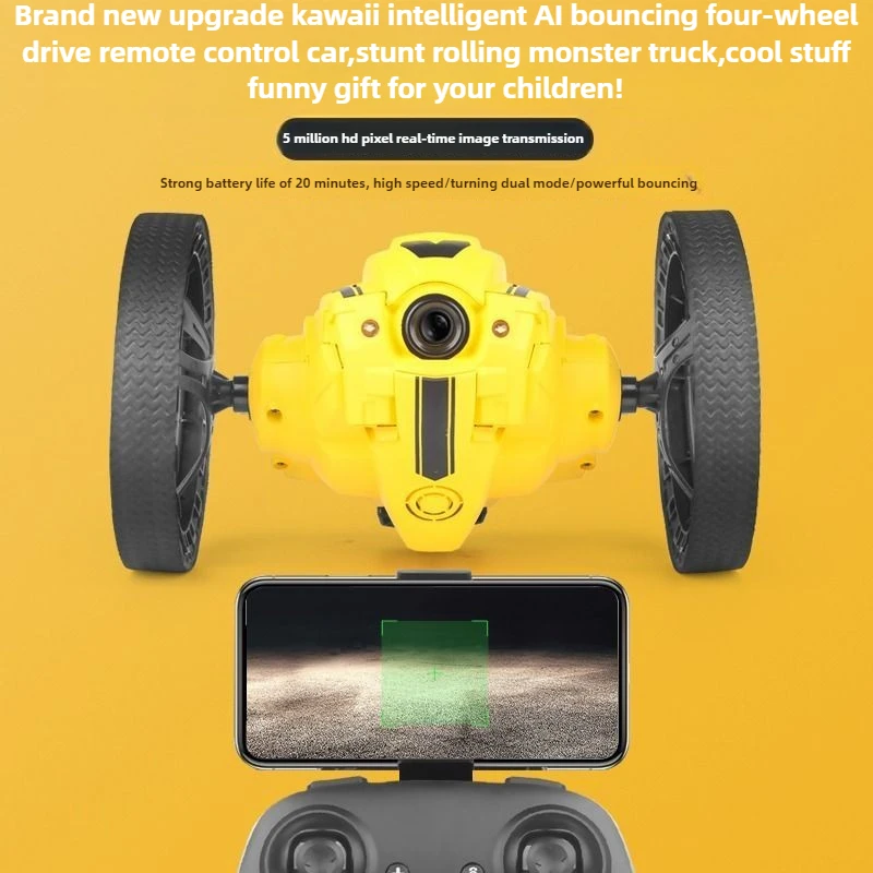 Cool Stuff Toy Car Funny Gift-Kawaii High-speed 4WD Rc Truck,Stunt Roll Bounce Rc Cars,WIFI HD Camera Rc Drift Car,Toys for Boys