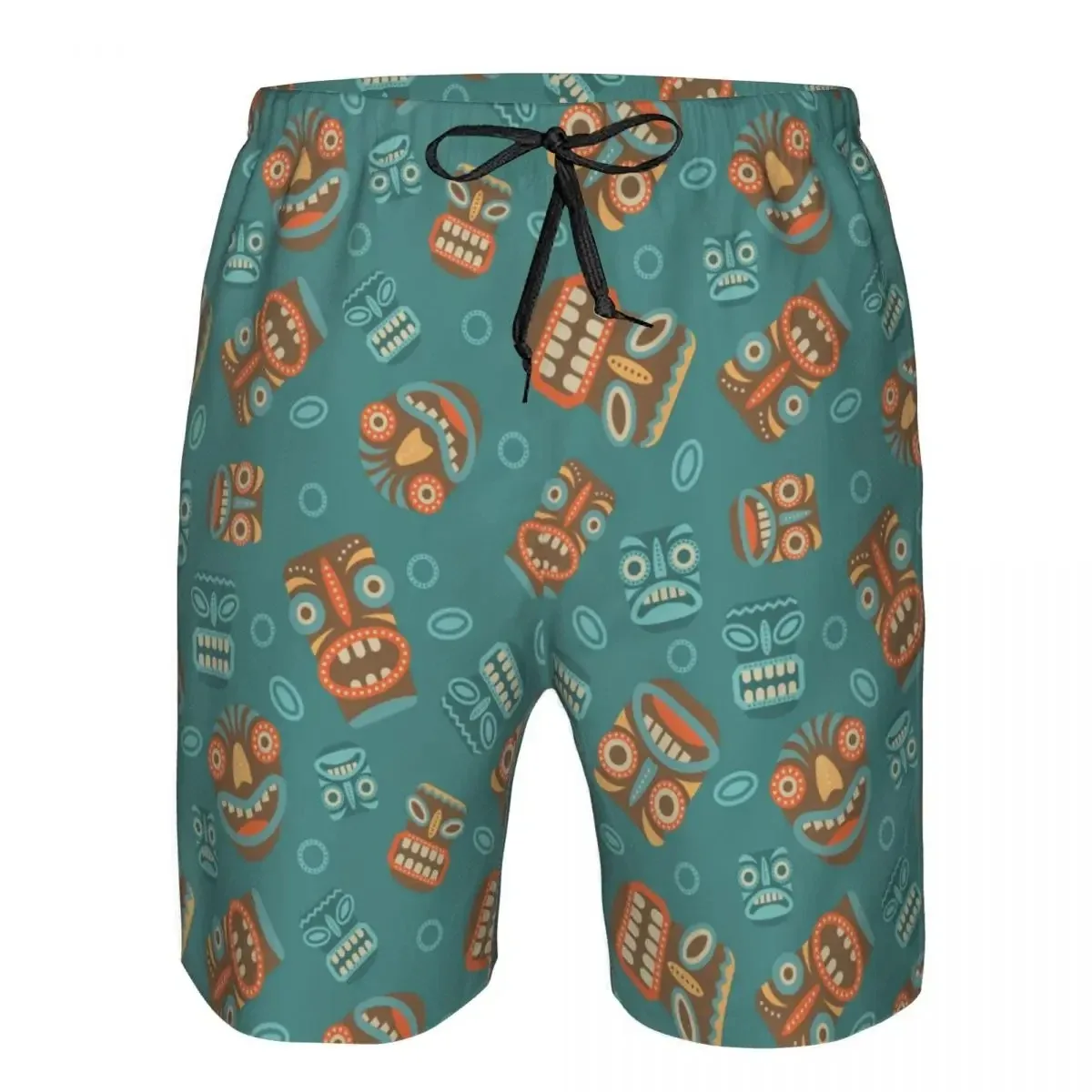 

Pantalones cortos de playa con estampado 3D rama de olivo de Nueva Zelanda, máscara gráfica maorí Tiki, ropa de calle hawajska