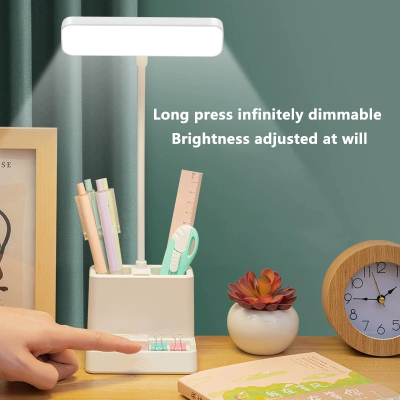 1Pcs USB Learning Dormitory Bedroom Bedside Reading Night Light LED Desk Lamp Eye Protection Desk College Student Nightlights