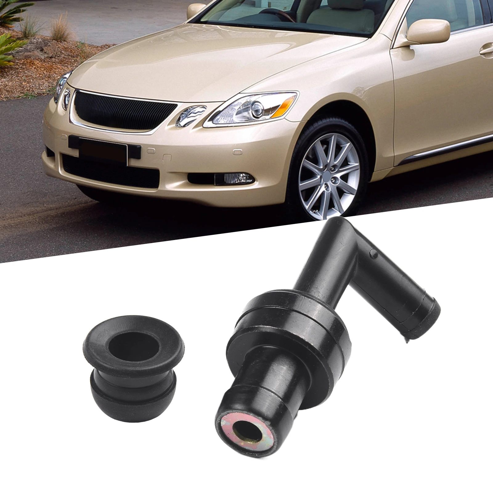 

High Quality Car Repartment Parts PCV Valve 1pc Grommet Kit Plastic 12204-46030 Black For Lexus GS300 1993-2001