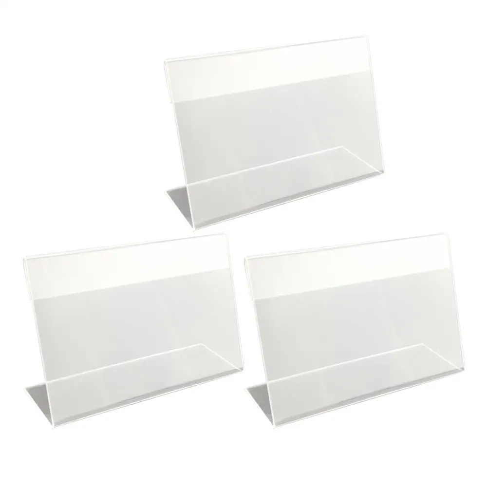 30 Pcs Label Holders Rack Shelf Clear Price Tag Display Stand Labels for Storage Bins Retail