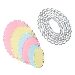 Oval Design Metal Cutting Dies Stencil DIY Scrapbooking Embossing  Shape Paper Card Cutter