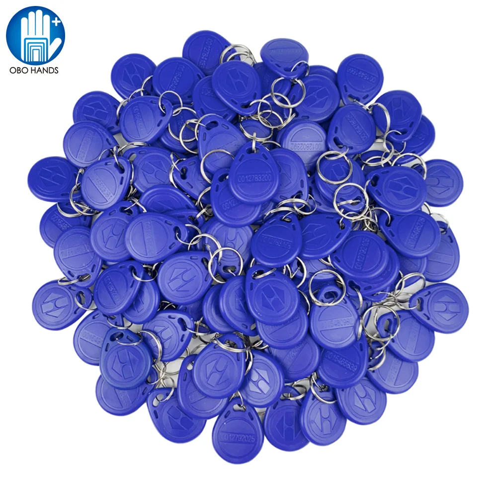 100PCS 125KHz RFID Keyfobs Access Control Key Fobs Card RFID Keychains for Door Access Control System TK4100 / EM4100 Token Tags