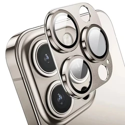 Metal Armor Camera Protector For iPhone 15 Pro Max 16 14 13 12 11 15 Plus 13 Mini Metal Back Lens Tempered Glass Protective Cap