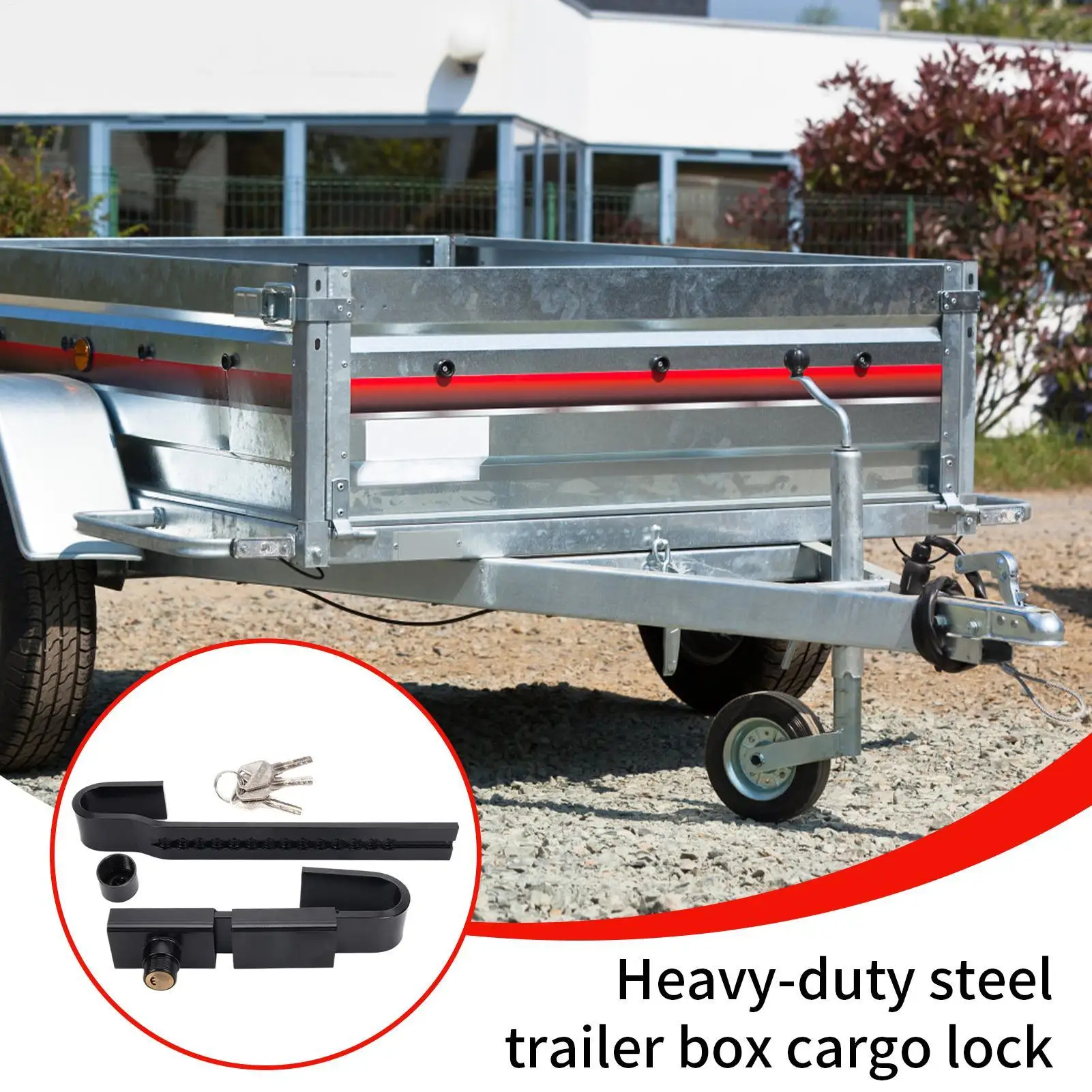 Container Lock Trailer Box Door Lock With 3 Keys Adjustable Steel Security Padlock For Truck Parcel Transport Logistics Shipping