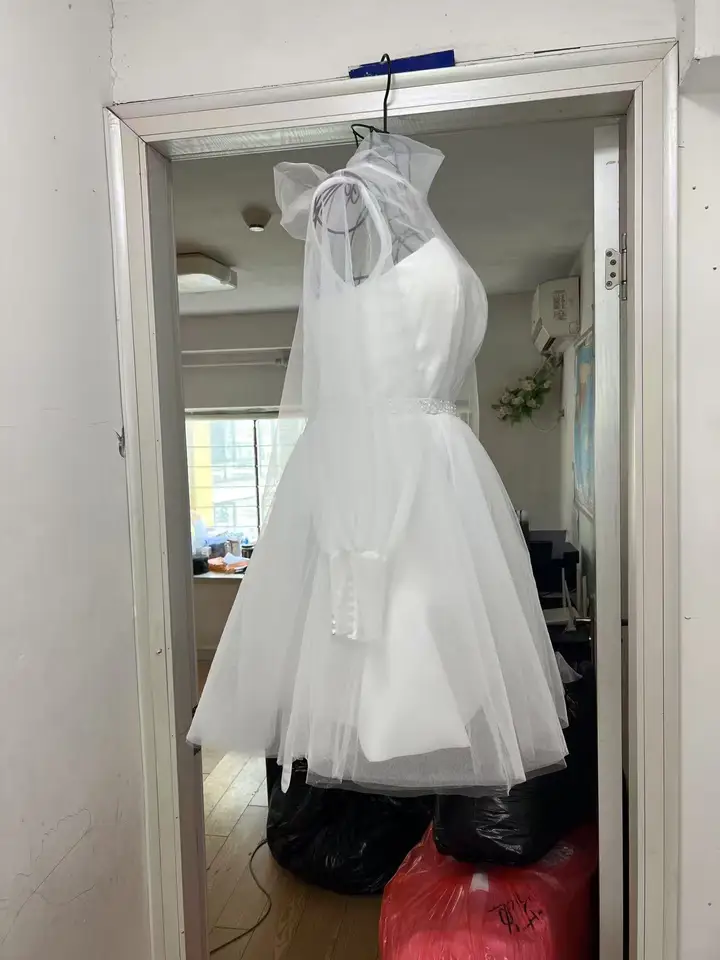 Customized Elegant Short Tulle Civil Wedding Dress A-Line Long Sleeves High Neck Bridal Gowns 2024 Robe De Soire For Women - AliExpress 320 Customized Elegant Short Tulle Civil Wedding Dress A-Line Long Sleeves High Neck Bridal Gowns 2024 Robe De Soire For Women - AliExpress 320