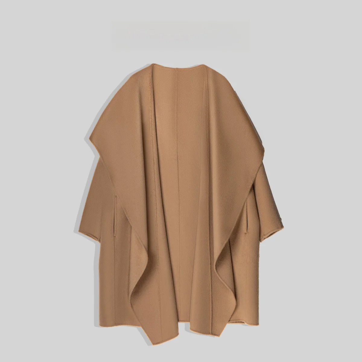 

Пальто Romance Studio Loose Camel W2229, весна 2025, женская верхняя одежда премиум-класса из шерсти, драпированное, 100% шерсть, другие материалы