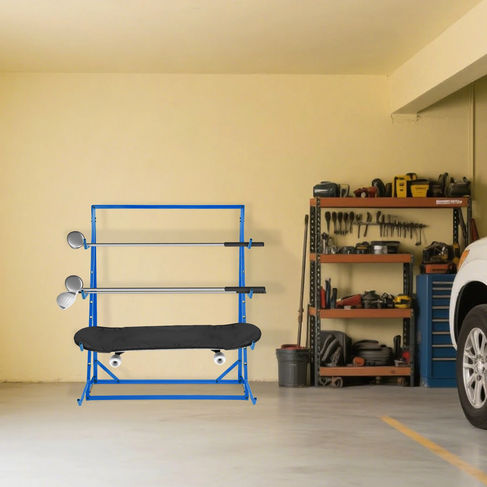 

4-уровневая стальная горизонтальная стойка для хранения древесины, сверхмощный органайзер для труб, полка, регулируемая консольная стойка для хранения, стеллаж для хранения