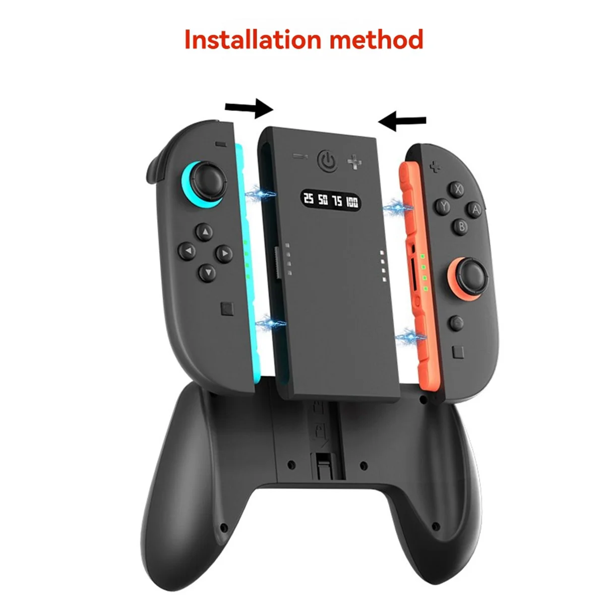 2025+Charging Grip for Switch 2 for Switch 2 Controller Holder Handle Detachable Display Power Left and Right Handle